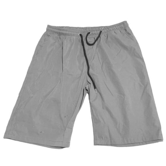 Shein Men's Size XL Quick Dry Shorts Grey Drawstring Elastic Waist Casual NWT - Picture 1 of 7